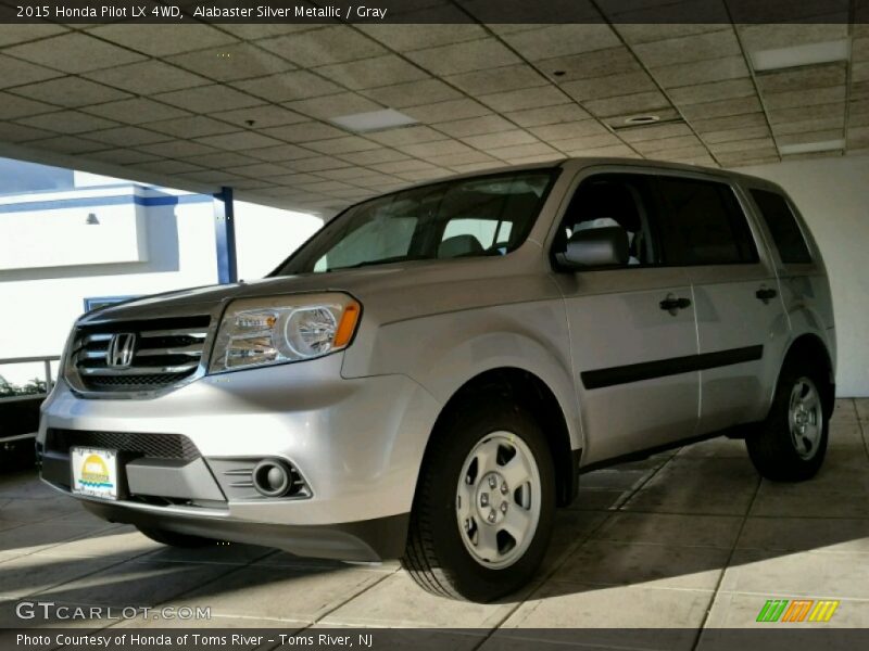 Alabaster Silver Metallic / Gray 2015 Honda Pilot LX 4WD