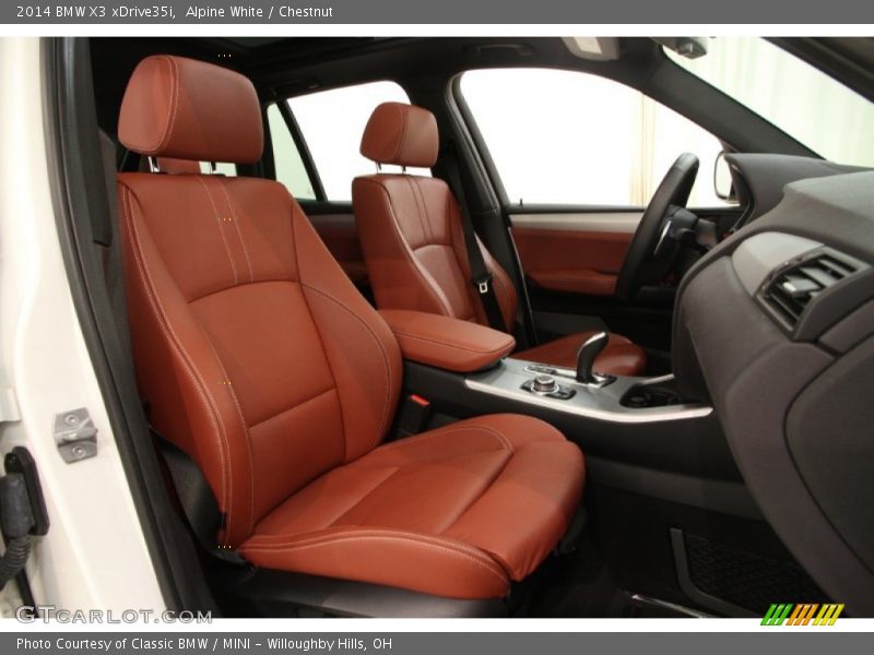 Alpine White / Chestnut 2014 BMW X3 xDrive35i