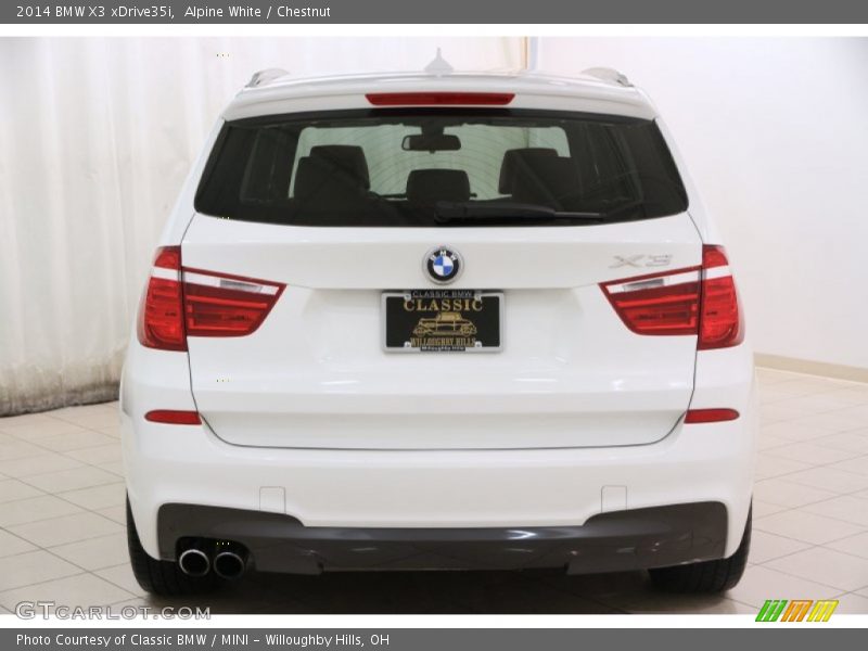 Alpine White / Chestnut 2014 BMW X3 xDrive35i