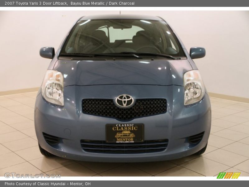 Bayou Blue Metallic / Dark Charcoal 2007 Toyota Yaris 3 Door Liftback