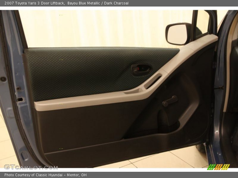 Bayou Blue Metallic / Dark Charcoal 2007 Toyota Yaris 3 Door Liftback
