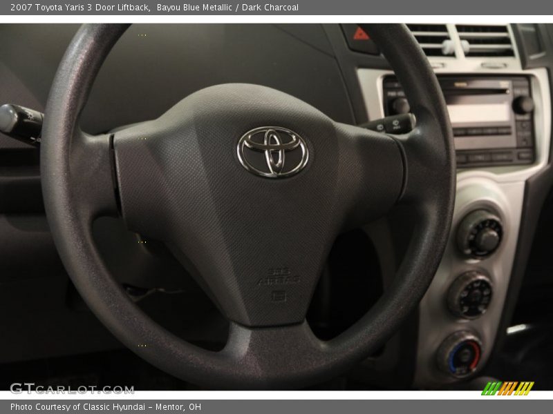 Bayou Blue Metallic / Dark Charcoal 2007 Toyota Yaris 3 Door Liftback