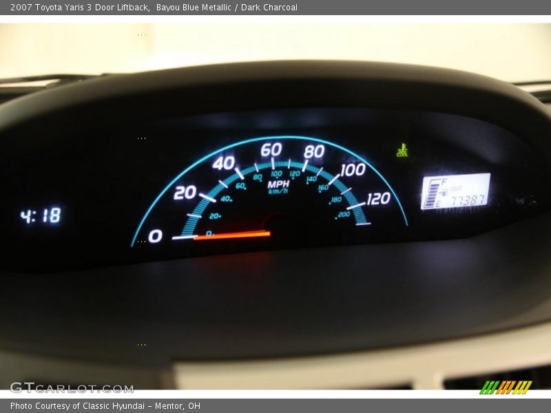 Bayou Blue Metallic / Dark Charcoal 2007 Toyota Yaris 3 Door Liftback