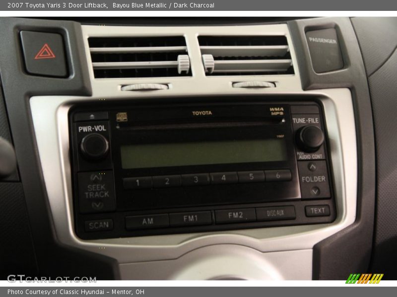 Bayou Blue Metallic / Dark Charcoal 2007 Toyota Yaris 3 Door Liftback