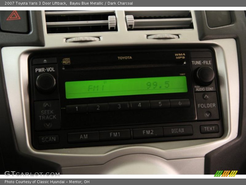 Bayou Blue Metallic / Dark Charcoal 2007 Toyota Yaris 3 Door Liftback