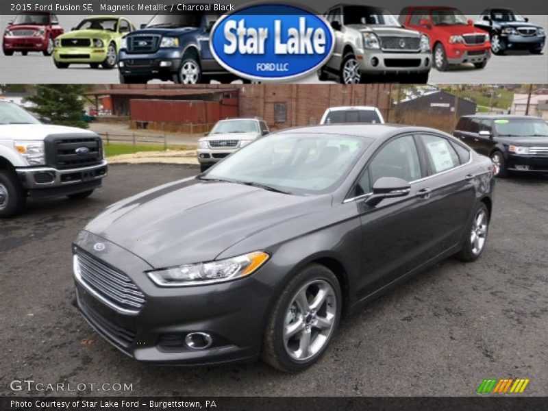 Magnetic Metallic / Charcoal Black 2015 Ford Fusion SE