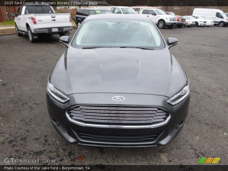 Magnetic Metallic / Charcoal Black 2015 Ford Fusion SE