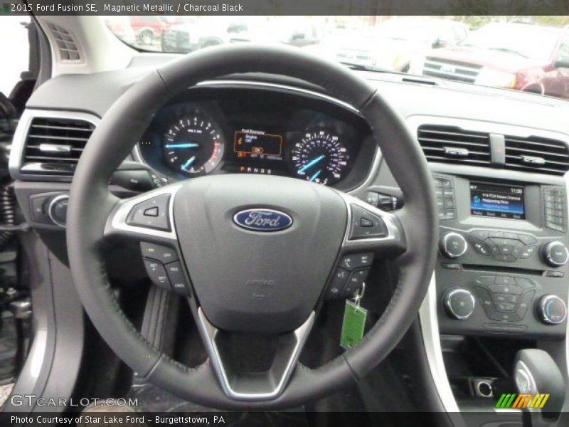 Magnetic Metallic / Charcoal Black 2015 Ford Fusion SE
