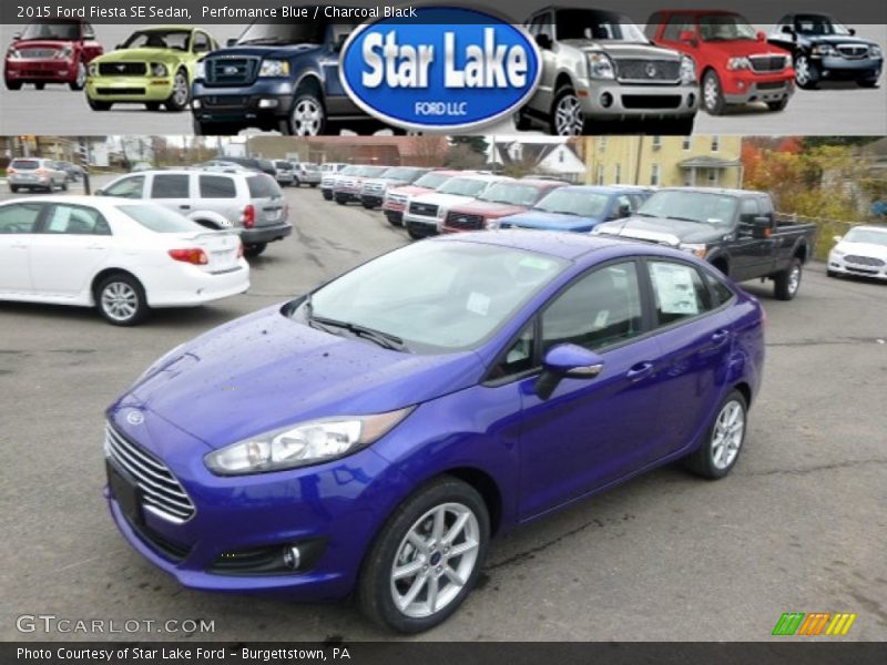 Perfomance Blue / Charcoal Black 2015 Ford Fiesta SE Sedan