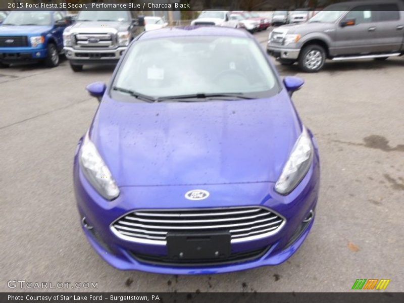 Perfomance Blue / Charcoal Black 2015 Ford Fiesta SE Sedan