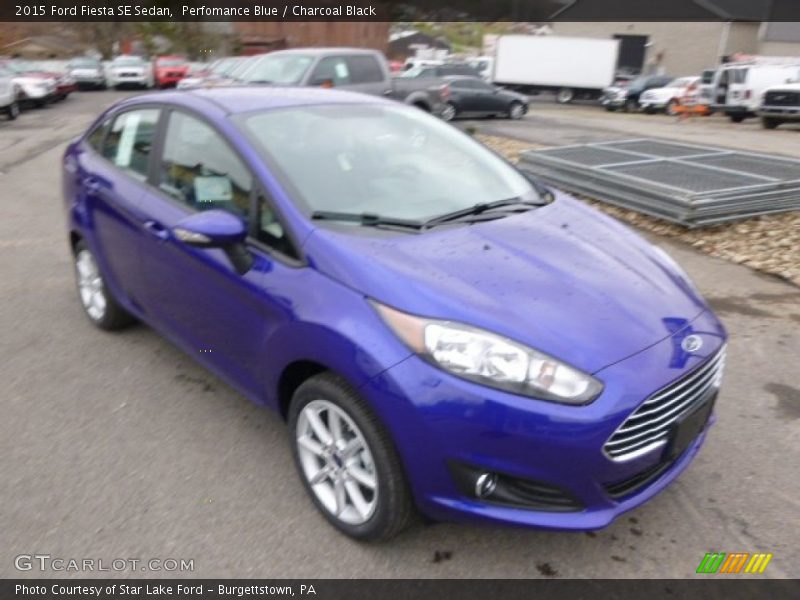 Perfomance Blue / Charcoal Black 2015 Ford Fiesta SE Sedan