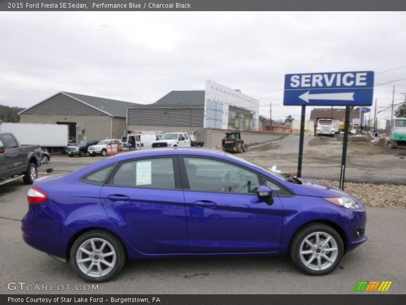 Perfomance Blue / Charcoal Black 2015 Ford Fiesta SE Sedan
