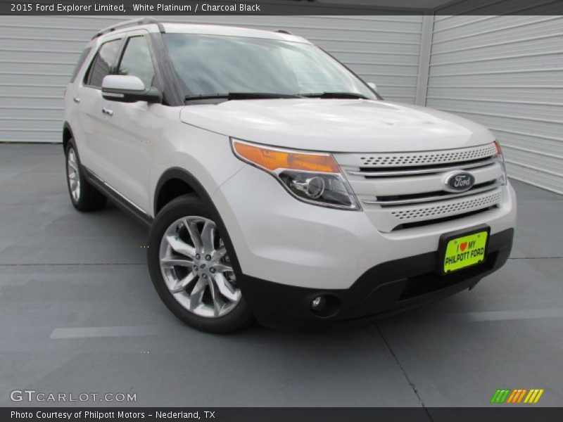 White Platinum / Charcoal Black 2015 Ford Explorer Limited