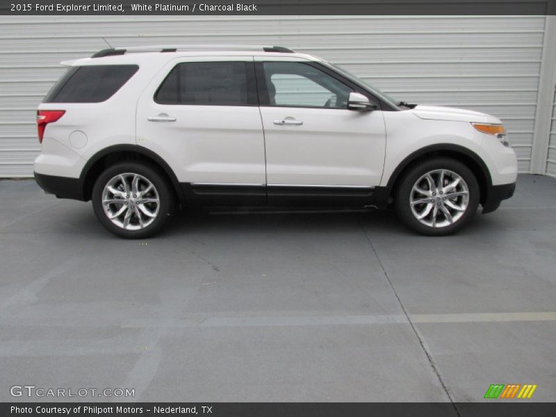 White Platinum / Charcoal Black 2015 Ford Explorer Limited