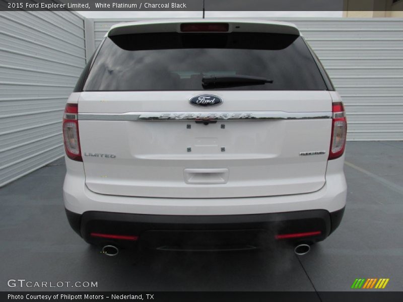 White Platinum / Charcoal Black 2015 Ford Explorer Limited