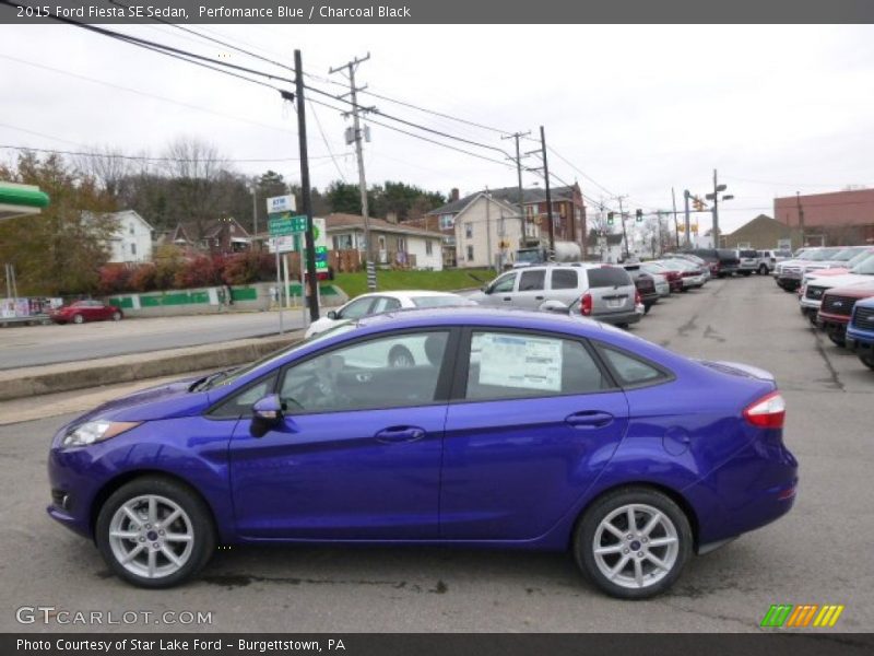 Perfomance Blue / Charcoal Black 2015 Ford Fiesta SE Sedan