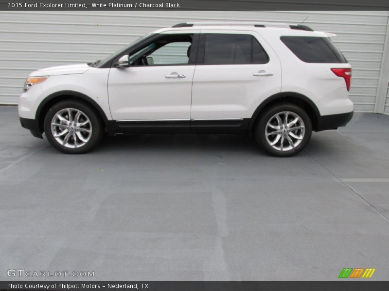 White Platinum / Charcoal Black 2015 Ford Explorer Limited