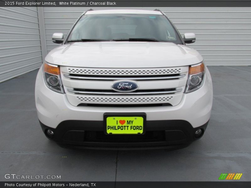 White Platinum / Charcoal Black 2015 Ford Explorer Limited