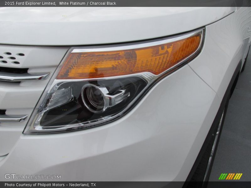 White Platinum / Charcoal Black 2015 Ford Explorer Limited