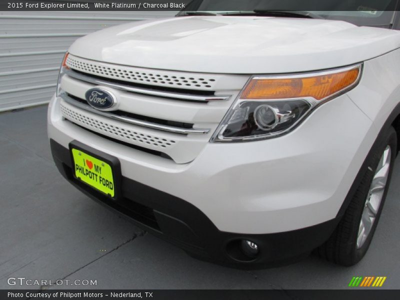 White Platinum / Charcoal Black 2015 Ford Explorer Limited