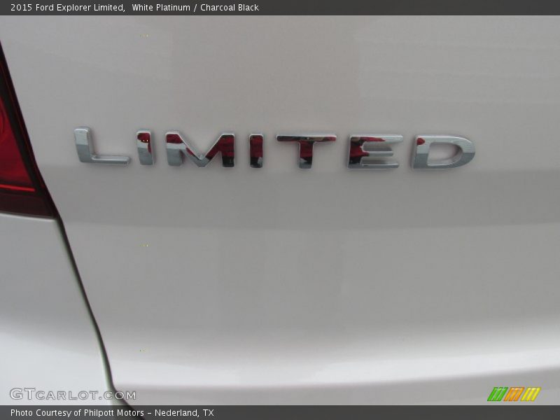 White Platinum / Charcoal Black 2015 Ford Explorer Limited