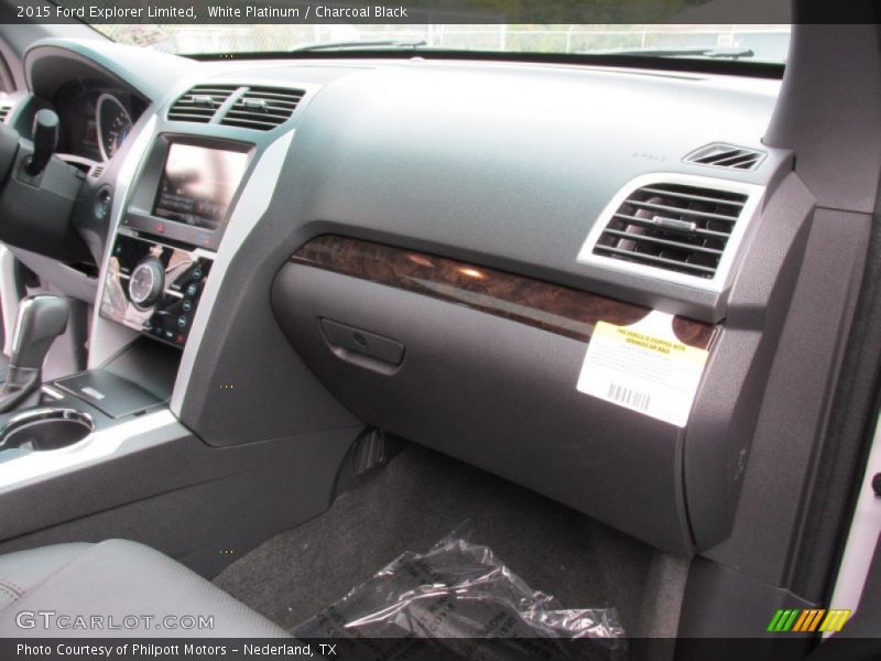 White Platinum / Charcoal Black 2015 Ford Explorer Limited