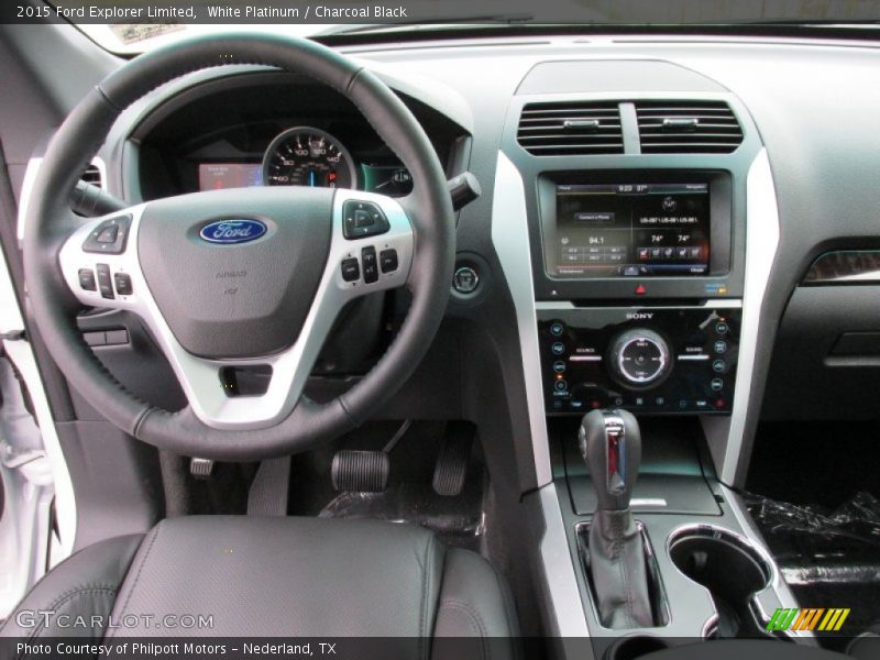 White Platinum / Charcoal Black 2015 Ford Explorer Limited