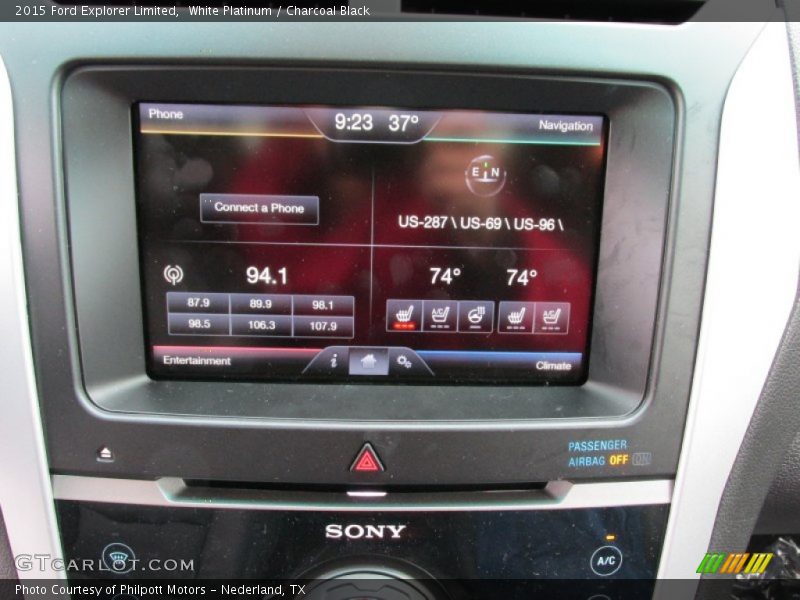 White Platinum / Charcoal Black 2015 Ford Explorer Limited