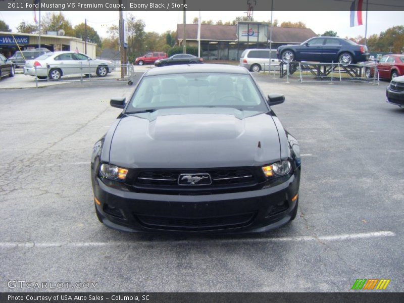 Ebony Black / Stone 2011 Ford Mustang V6 Premium Coupe