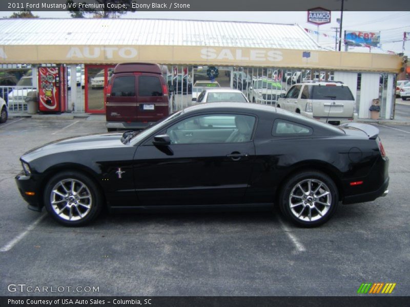 Ebony Black / Stone 2011 Ford Mustang V6 Premium Coupe