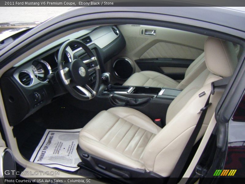 Ebony Black / Stone 2011 Ford Mustang V6 Premium Coupe