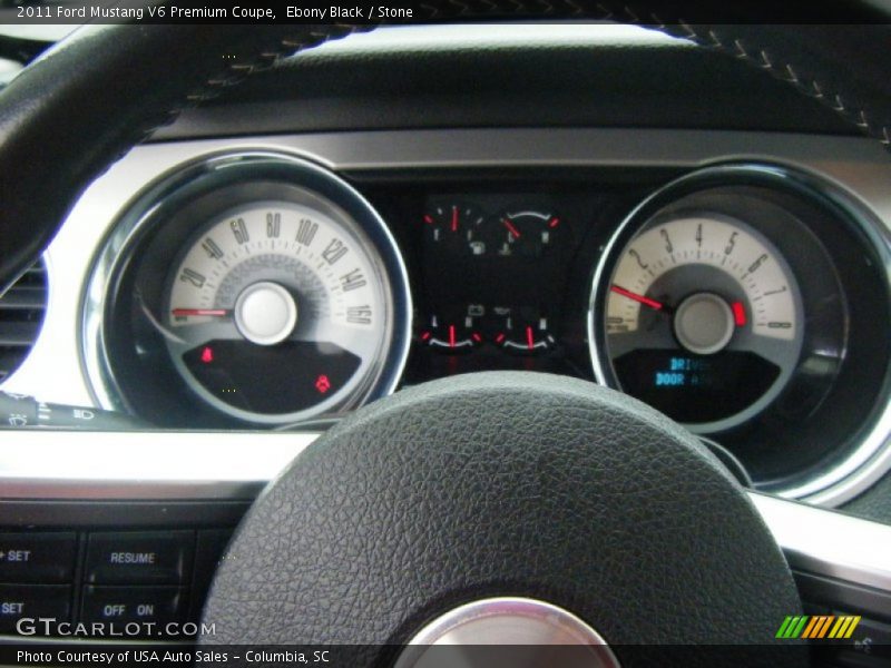 Ebony Black / Stone 2011 Ford Mustang V6 Premium Coupe