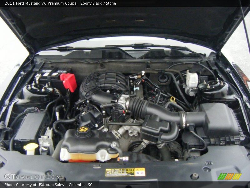 Ebony Black / Stone 2011 Ford Mustang V6 Premium Coupe