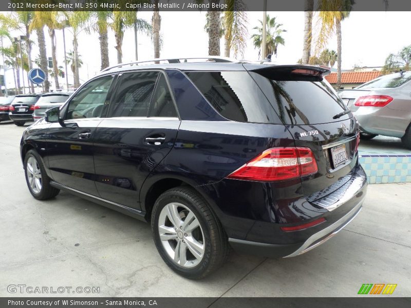 Capri Blue Metallic / Almond Beige 2012 Mercedes-Benz ML 350 4Matic