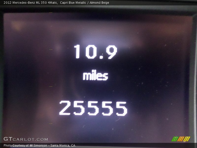 Capri Blue Metallic / Almond Beige 2012 Mercedes-Benz ML 350 4Matic