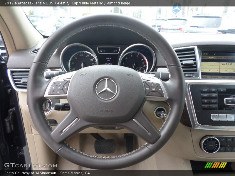 Capri Blue Metallic / Almond Beige 2012 Mercedes-Benz ML 350 4Matic