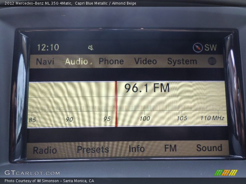 Capri Blue Metallic / Almond Beige 2012 Mercedes-Benz ML 350 4Matic