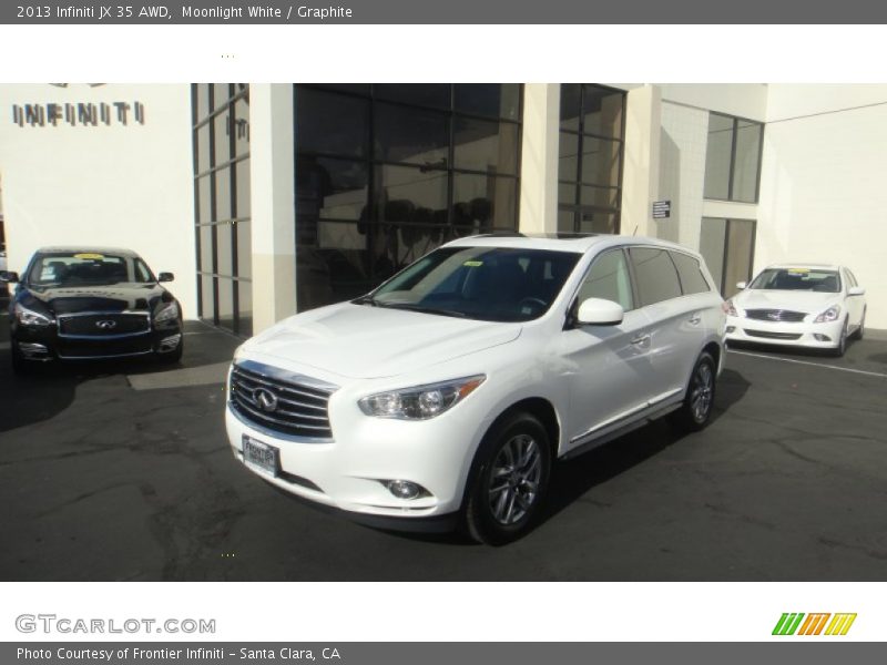 Moonlight White / Graphite 2013 Infiniti JX 35 AWD