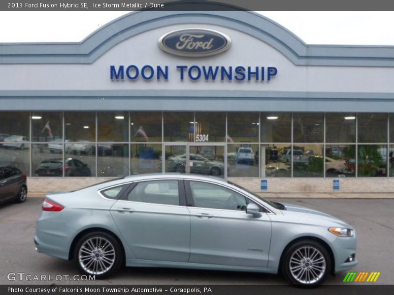Ice Storm Metallic / Dune 2013 Ford Fusion Hybrid SE