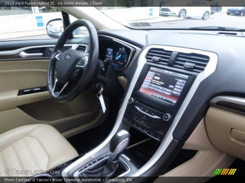 Ice Storm Metallic / Dune 2013 Ford Fusion Hybrid SE