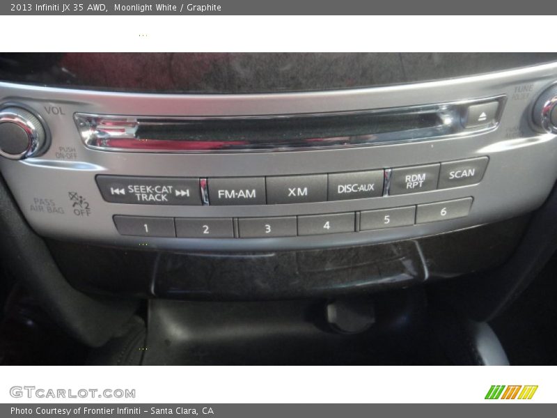 Moonlight White / Graphite 2013 Infiniti JX 35 AWD
