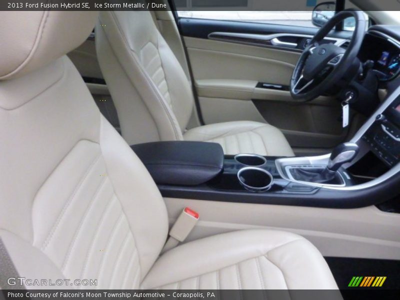 Ice Storm Metallic / Dune 2013 Ford Fusion Hybrid SE