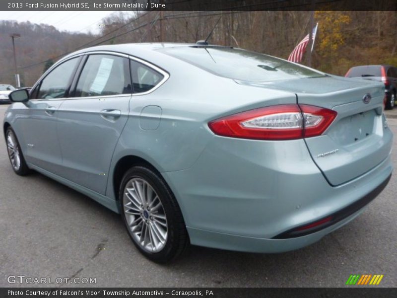 Ice Storm Metallic / Dune 2013 Ford Fusion Hybrid SE