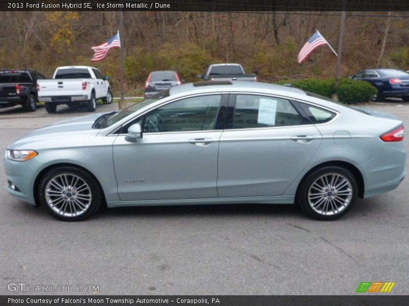 Ice Storm Metallic / Dune 2013 Ford Fusion Hybrid SE