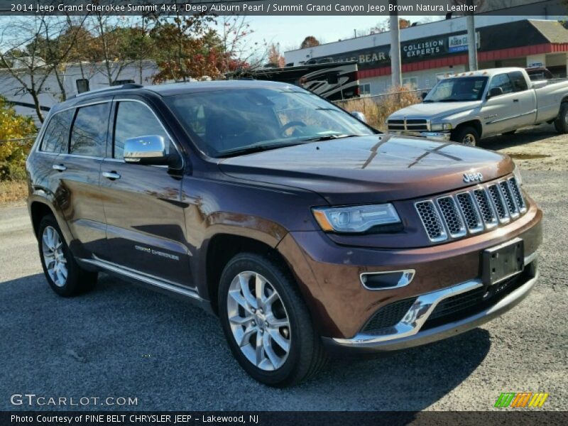 Deep Auburn Pearl / Summit Grand Canyon Jeep Brown Natura Leather 2014 Jeep Grand Cherokee Summit 4x4