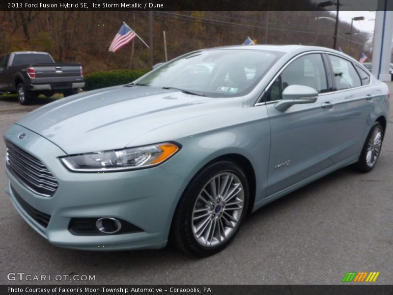 Ice Storm Metallic / Dune 2013 Ford Fusion Hybrid SE