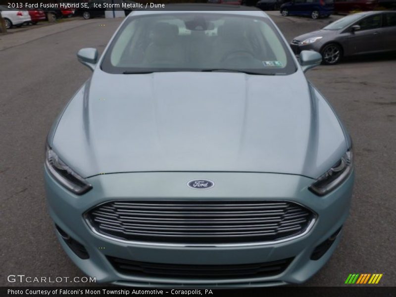 Ice Storm Metallic / Dune 2013 Ford Fusion Hybrid SE