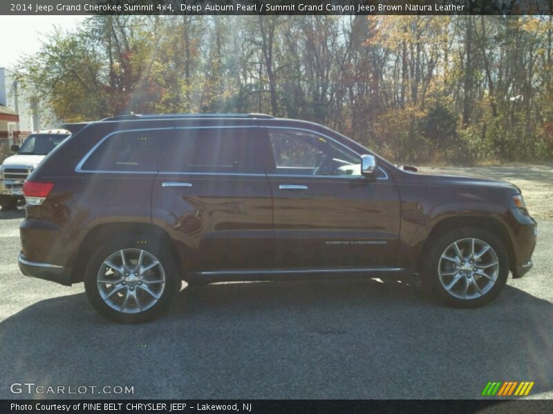 Deep Auburn Pearl / Summit Grand Canyon Jeep Brown Natura Leather 2014 Jeep Grand Cherokee Summit 4x4