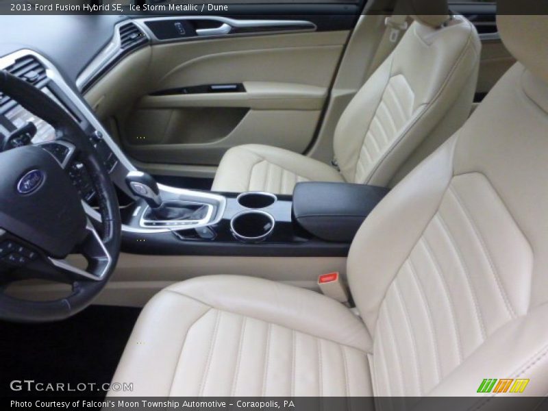 Ice Storm Metallic / Dune 2013 Ford Fusion Hybrid SE