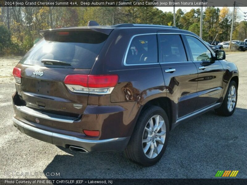 Deep Auburn Pearl / Summit Grand Canyon Jeep Brown Natura Leather 2014 Jeep Grand Cherokee Summit 4x4